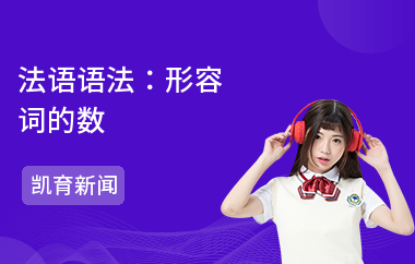 法语语法：形容词的数