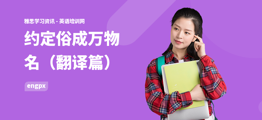 约定俗成万物名（翻译篇）