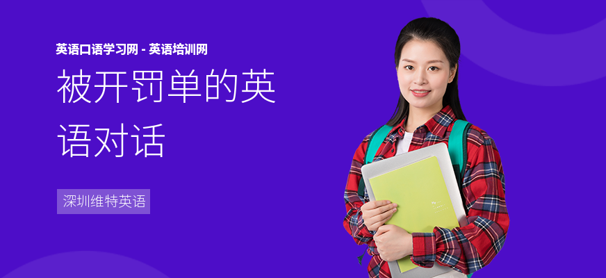 被开罚单的英语对话